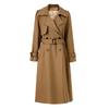 Tall Trench Coat Simple Autumn and Winter Medium and Long High-end Coat Minimalist Double-breasted Trench Coat