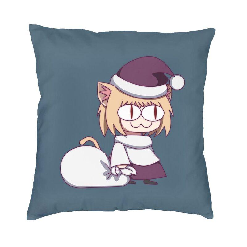Neco Arc Funny Meme Square Throw Pillow Cover Home Decor 3D Double Side Print Cartoon Animation Cat Cushion Cover for Car
