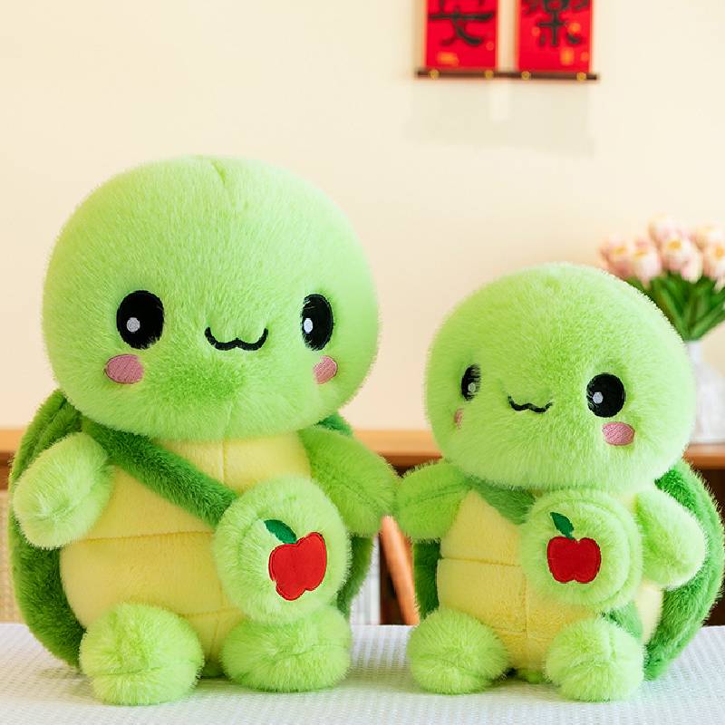 Plush Tortoise Toys Satchel Apple Fill Doll Cartoon Animals Xmas Gifts Toys