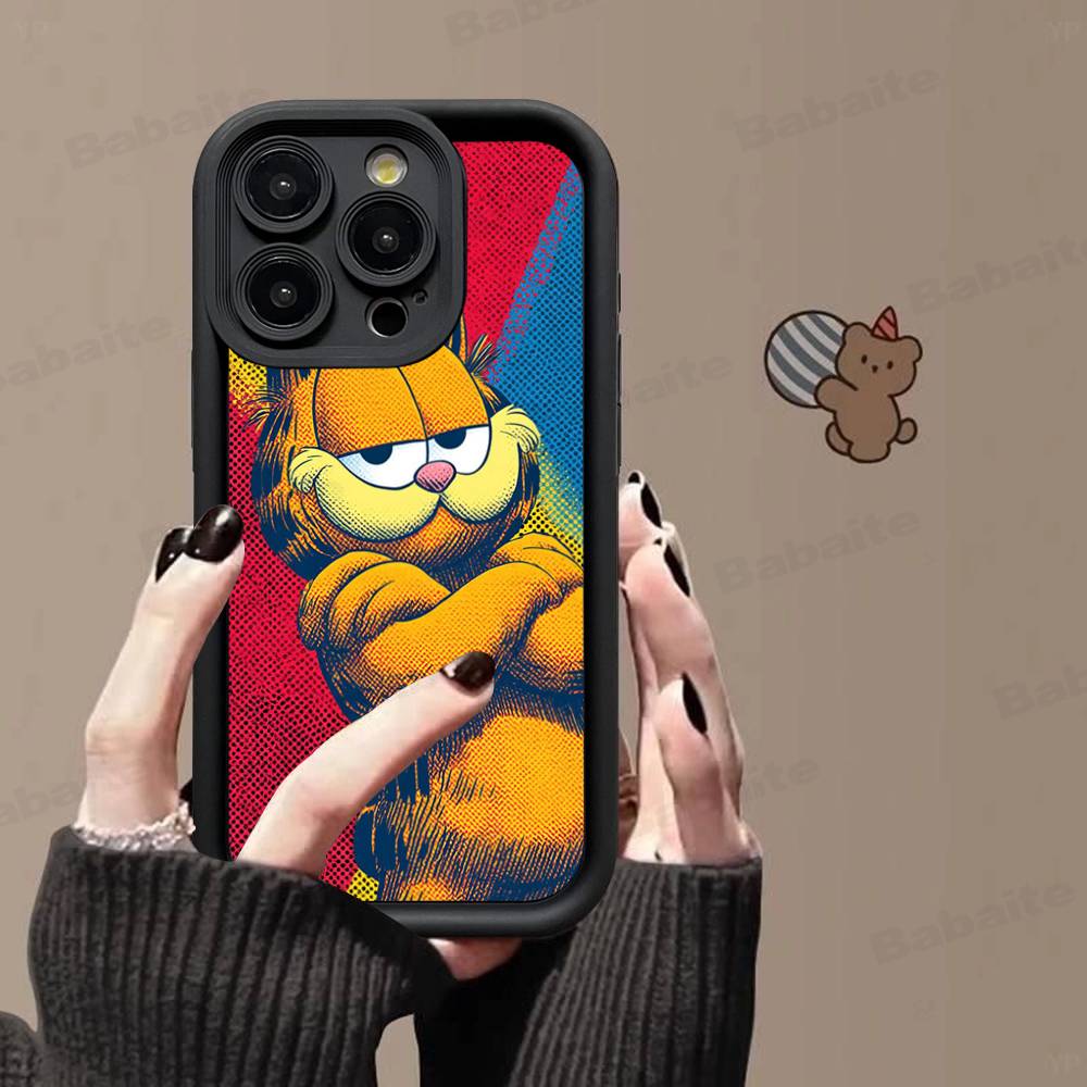 Kawaii Classic G-garfields Cat Phone Case For IPhone 17 16 15 14 13 12 11 Pro Max 16E Plus INS Soft Cover