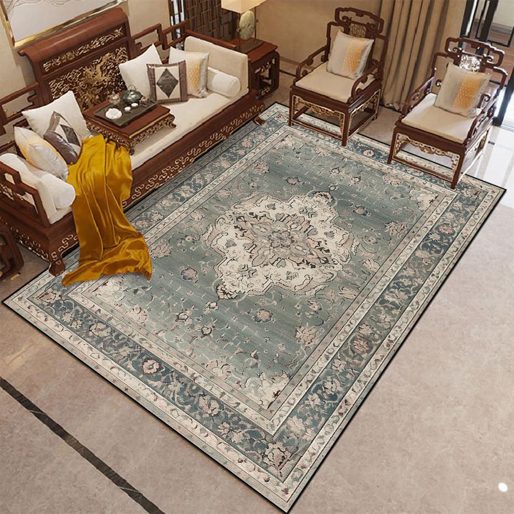 Retro Persia Style Carpet Living Room Large Area Washable Sofa Area Rug for Bedroom Decor Lounge Floor Mat Non-slip Customizable