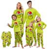 Family Matching Christmas Print Pajama Set Long Sleeve Round Neck Top and Pants Loungewear