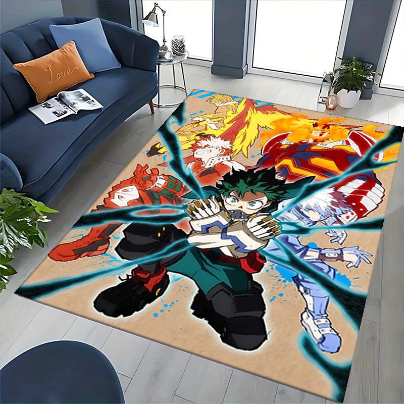 1pc My Hero Academia Midoriya Izuku Deku Chair Mat - Anime Cartoon Design Office Desk Pad, Non-Slip Carpet for Home Decor, Gaming Room, Seasonal Gift.