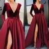 2021 Women's Sexy V-Neck Evening Dress - European & American Style, Sleeveless, Backless, Bridesmaid or Wedding Gown