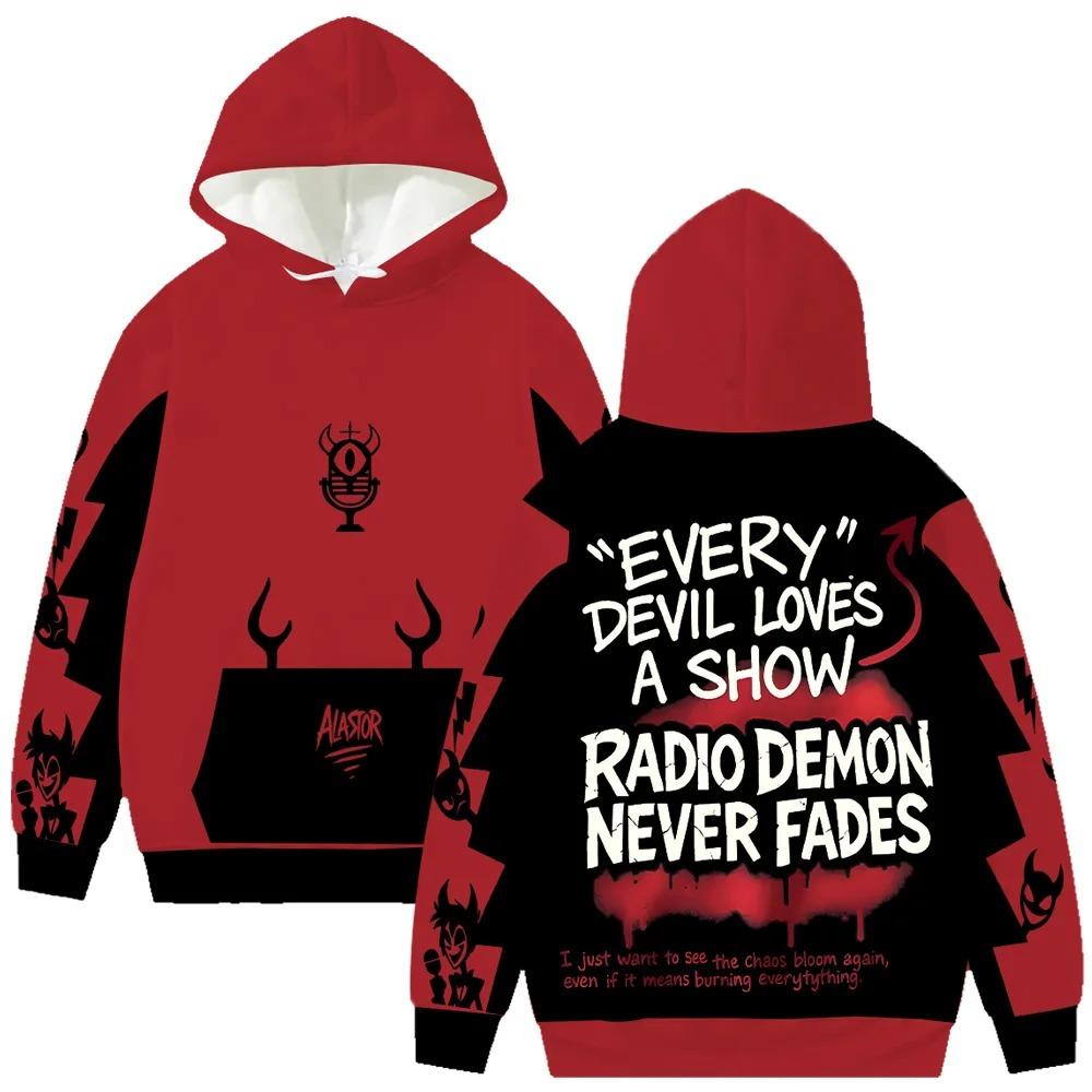 Alastor HazbinHotel Cosplay Hoodie Anime Streetwear Unisex Cute Gothic Alastor Gift Fans Pullover Helluva Boss Trendy Streetwear