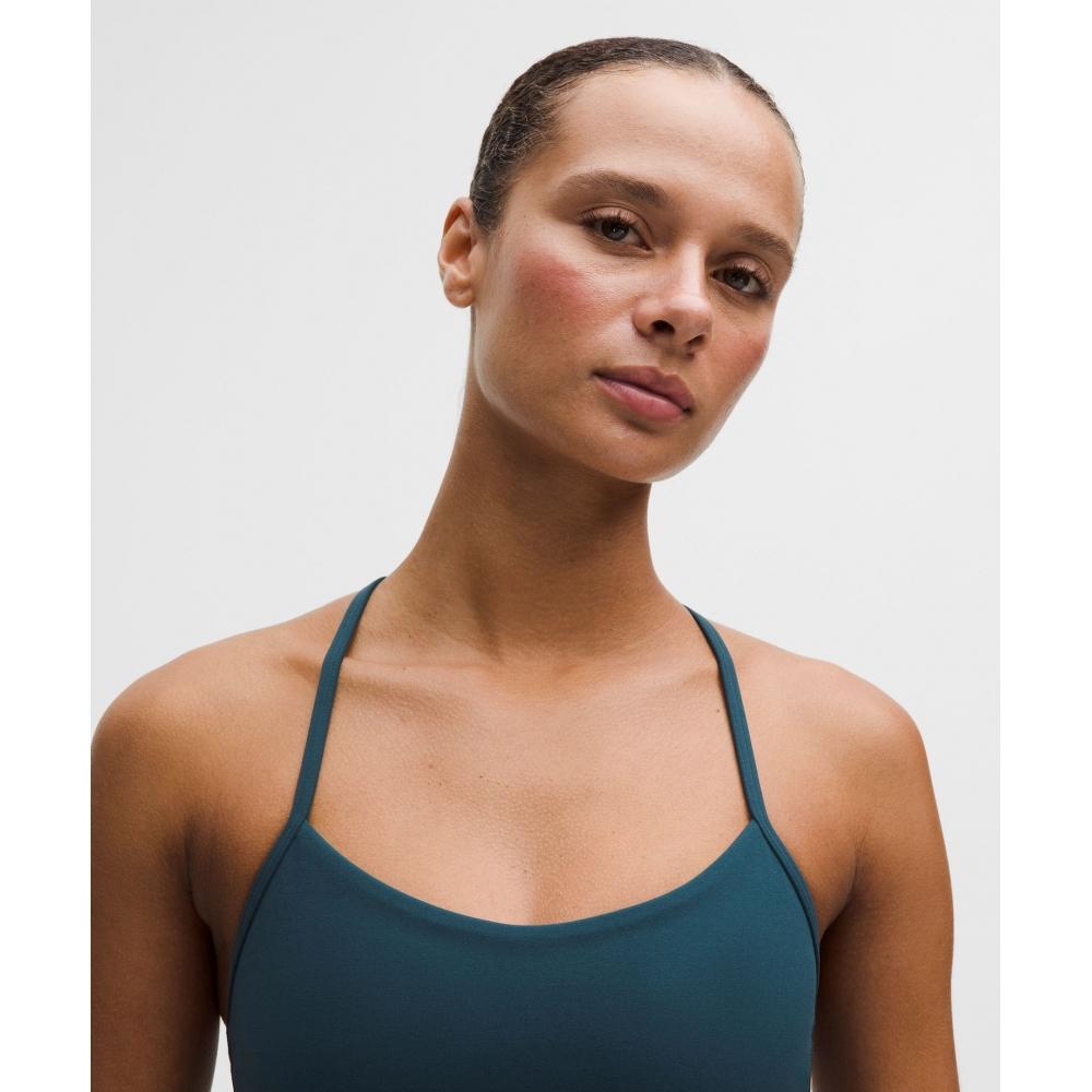 Lululemon Flow Y BrA Nulu  Light Support  A C Cups indoChine Blue