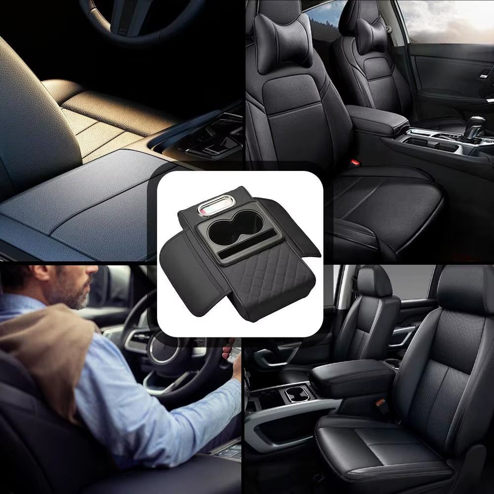 with Cup Holder Armrest Heightening Pad Elbow Support Car Console Console Pillow Auto Interior