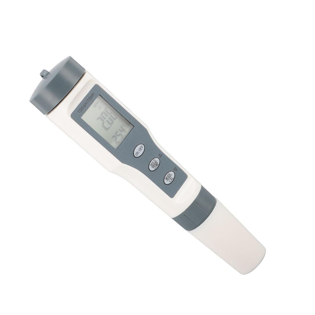 Water Salt Tester 3 In 1 Water PH TDS Temp Tester IP65 Water Resistant ATC 0.00-14.00PH for Pool Aqu