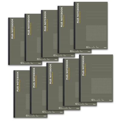 Plus Notebook A4 G-ruled 5mm Grid 40 Sheets 10-pack Perfect Bound 76-715×10