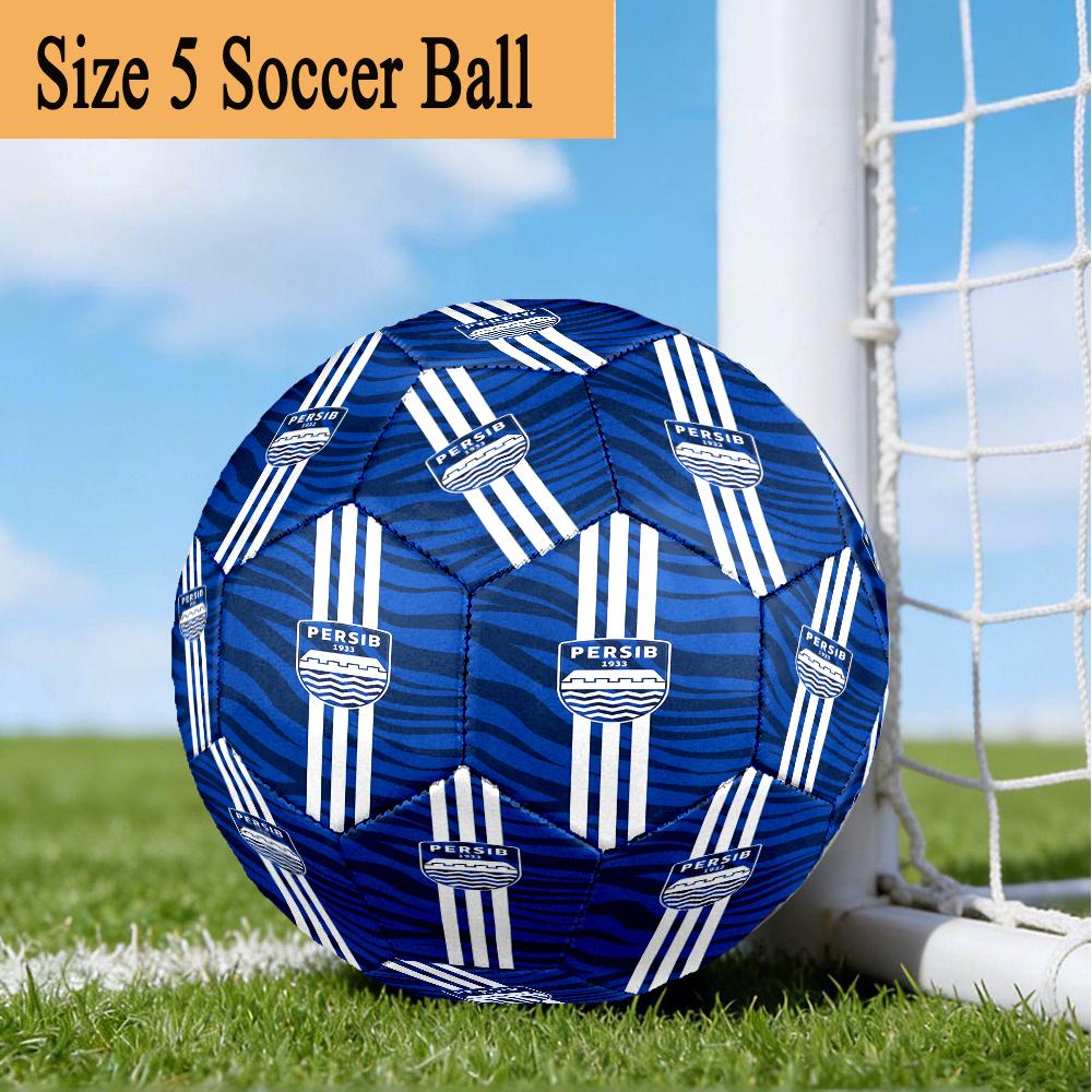 Persib Bandung Football Crest Size 5 Soccer Ball,Indoor/Outdoor Suitable for Training Matches Tournaments Practice Games Perfect Gift for Fan