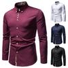 Herren Slim Fit Colorblock Langarmhemd