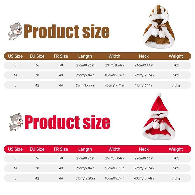 Funny Cat Christmas Season Costume Santa Claus Cosplay Pet Christmas Season Cape Dress Up Clothes Warm Red Scarf Cloak With Hat Pet Accessories