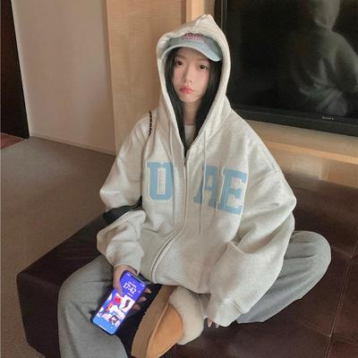 Kadın Uzun Kollu Kapşonlu O Yaka Gevşek Kazaklar Kadın Üstleri Düz Renk Sweatshirtler