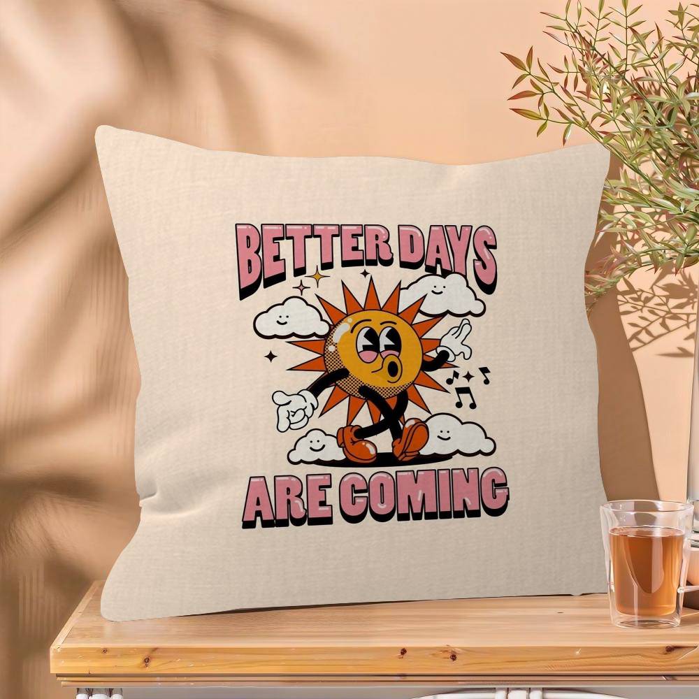 Humorous Slogan Nice Bum Cartoon Prints Pillow Cover Design Cushion Cover Decor Holiday Decorati