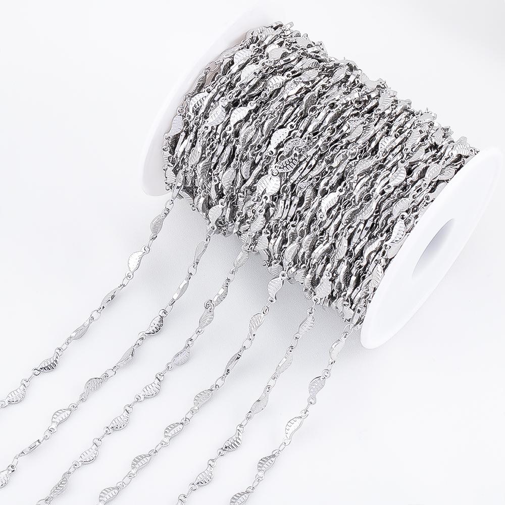 0.5meter 1meter Stainless Steel Flower Chain Roll DIY Jewelry Making Accessories Bulk Chain for Crafts for DIY Necklace Bracelet