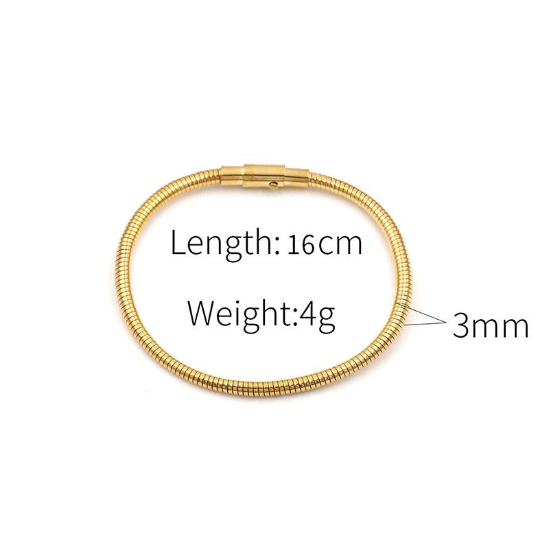 Titanium Steel Elastic Snake Chain Bracelet Female Personality Versatile Press Buckle Titanium Steel Hand Jewelry