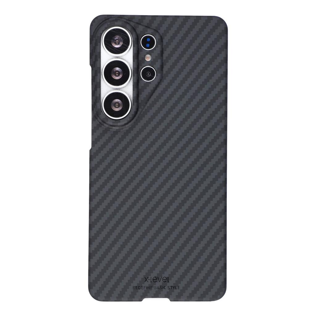 X-LEVEL Pro Samsung Galaxy S26 Ultra Magnetický kryt Textura uhlíkových vláken Ultra tenký PC tvrdý kryt na telefon