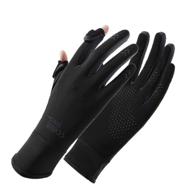 Women’s Ice Silk UV Protection Gloves, Touchscreen Breathable Summer Gloves, Cooling Anti-Slip Gloves for Cycling Outdoor Sports