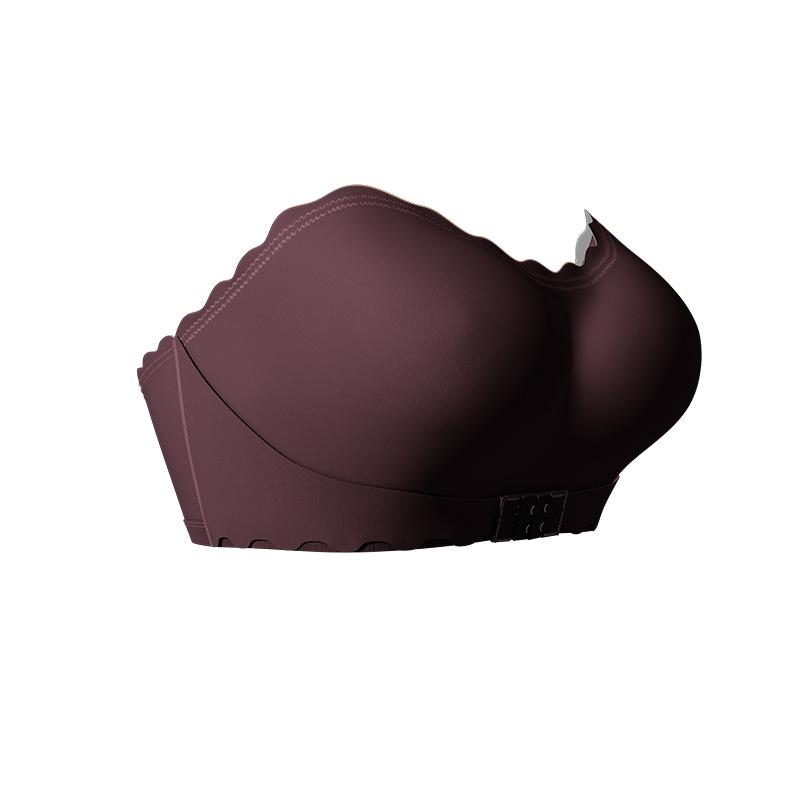

CINOON Women Seamless Solid Bras Push Up Strapless Front Closure Bra Underwear Ultra-Comfortable Wireless T-back Bra Intimate XL кофейный
