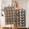Double Sides Hanging Storage Bag Wardrobe Underwear Socks Bras Hanging Storage Bag With Mesh Packets Foldable Clothes Organizer