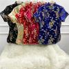 Jacquard Flower Tang Clothes Women Fashion Qipao Vintage Improved Cheongsams Satin Shirt Tops Button Down Wear Plussize
