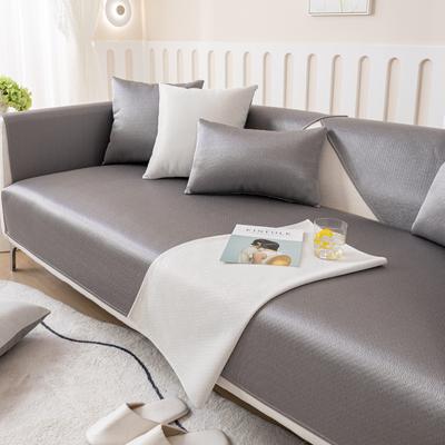 Eisseide Sofakissen Sommer Sommer Sommermatte Kissen Rutschfester Leder Sofabezug Neuer Bezug Handtuch Einfarbig Sitzkissen