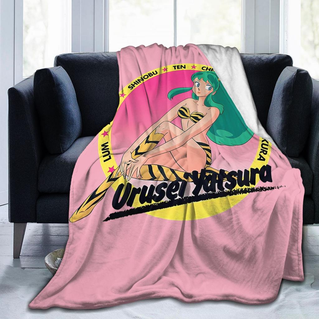 Urusei Yatsura Lum Blankets Fleece Autumn/Winter Portable Warm Throw Blanket for Home Office Plush Thin Quilt