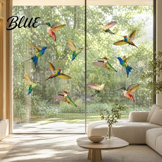 Outdoor Window Decal Bird Stickers Anti-Collision Strike Prevention Decal Static Cling Glass Friendly Film for Windows Doors UV Reflective