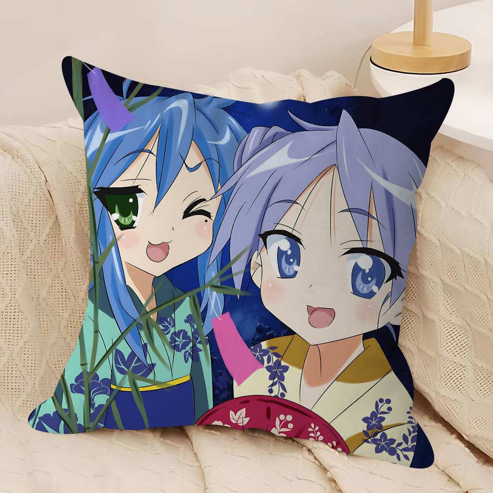 H-hiiragi K-kagami Cushion Cover Pillow Cover Decor Pillowcase Printed Cushion Case For Couch