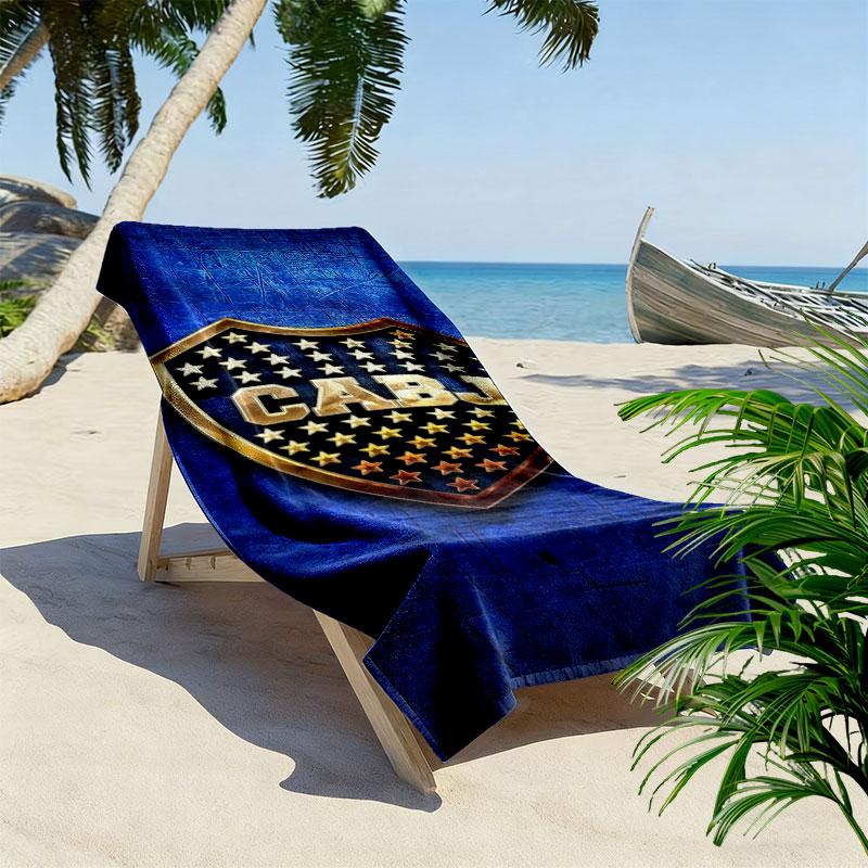 Boca Juniors Print Strandtuch, Großes Weiches Schnelltrocknendes Handtuch für Strand Camping Schwimmen