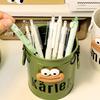 Diy Funny Large Mouth Pen Holder Cute Large-Capacity Pencil Holder Durable Stationery Container Makeup Brush Storage Bucket