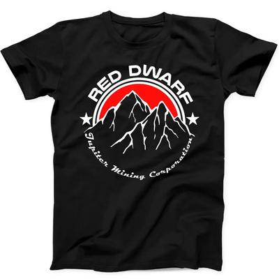 Red Dwarf Jupiter Mining Retro 80's TV Programme Gift Tee Black T Shirt 108