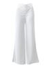 "2023 European & American Women's High Waist Hollow Belt Flared Trousers - Chic & Casual Wide Leg Design"