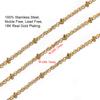 2 Meters Stainless Steel Cable Link Clip Beads Chains for DIY Necklace Making Chokers Findings Bracelet Components Body Chains
