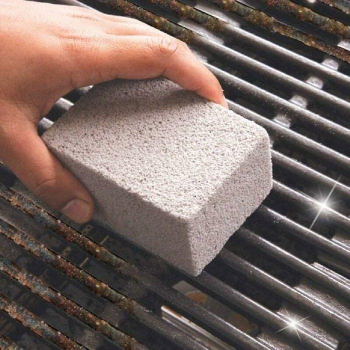 Bloc de nettoyage pour barbecue - PZCC - Lot de 4 - Pierre ponce - Écologique et réutilisable - Non toxique