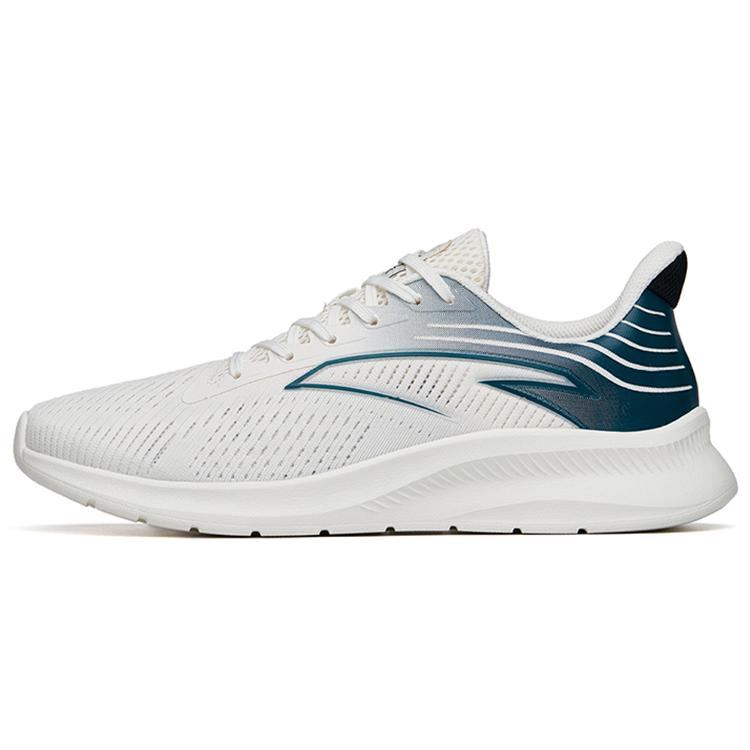 

Anta Running Collection Comfortable Cushioning Slip Resistant Abrasion Resistant Low top Running Shoes Men s White Blue 912235521-3 44.5