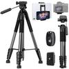 CONCEPT 190cm Camera Travel Tripod with and 4kg Load Suitable for Both Cameras and K&F Tripod Lightweight, Compact, 5-Stage Extension, 360° Rotation,