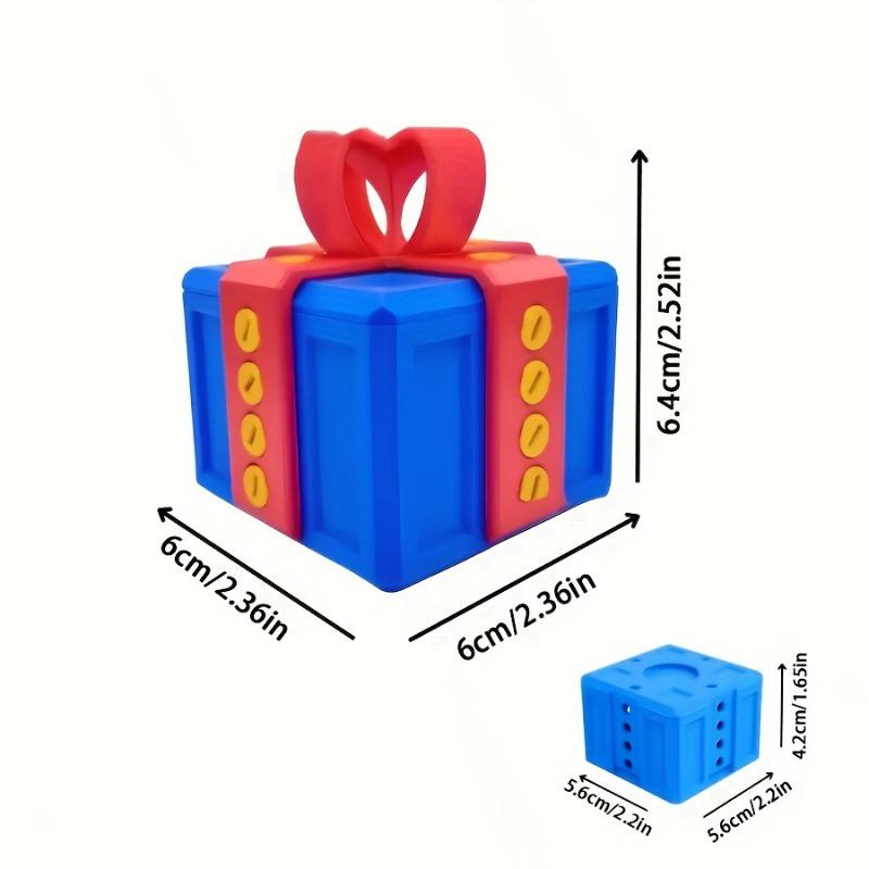 1PC 3D Printed Hollow Prank Gift Box with Screws - Realistic 3D Illusion Plastic Puzzle Cube Coin Container, Easy to Assemble Without Filling
