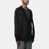 Y-3 FW22 Logo Bestickter Einreiher Langarm Strick Cardigan Unisex Cardigans Schwarz H44809