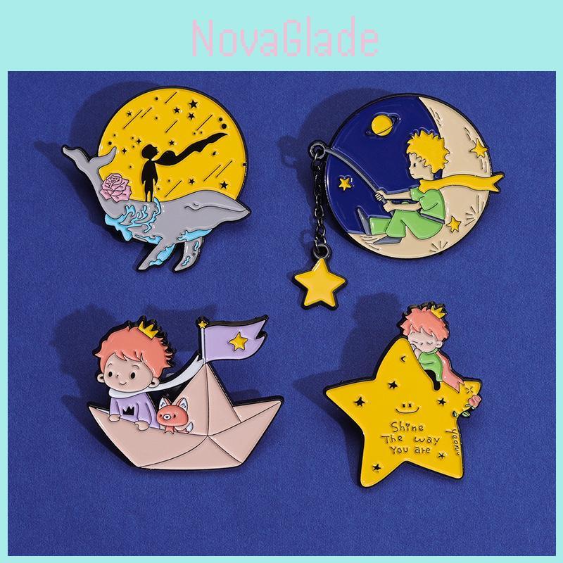 Charming The Little Prince Cartoon Brooch Stunning Metal Badge For Bags Gifts