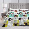 Mafie Cartoon Mafaldas Fleece Blanket Kawaii Anime Funny Throw Blankets for Home 125*100cm Bedspreads,