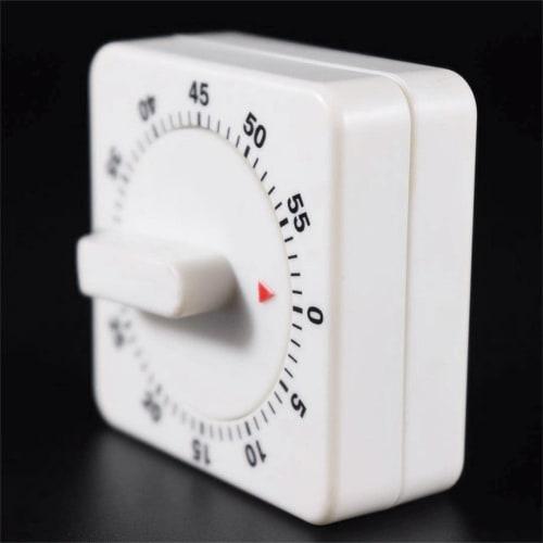 Mechanical Timer - Simple and Modern Style Classroom Timer, Digital Countdown Timer | 60-Minute Silent Square Timer with Alarm Reminder, Kitchen Cooki