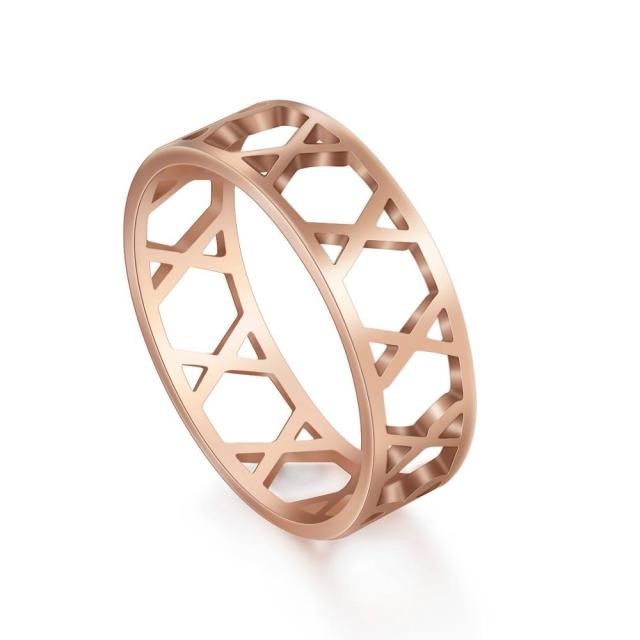Stainless Steel Couple Rings Stylish Jewelry  Color Color Supernatural Cross Women 'S Men 'S Finger Ring Engagement Bridal Bridal Present Gift