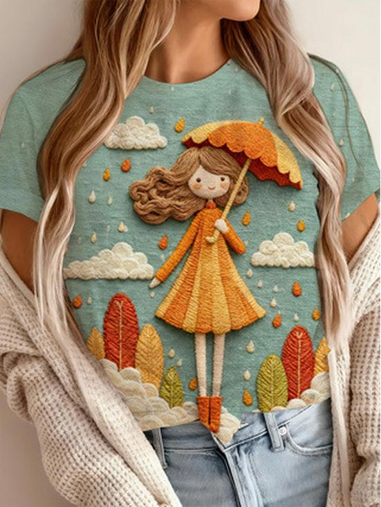 Custom Short Sleeve Ladies' T-Shirt with 3D Prints – Thousands of Styles Available