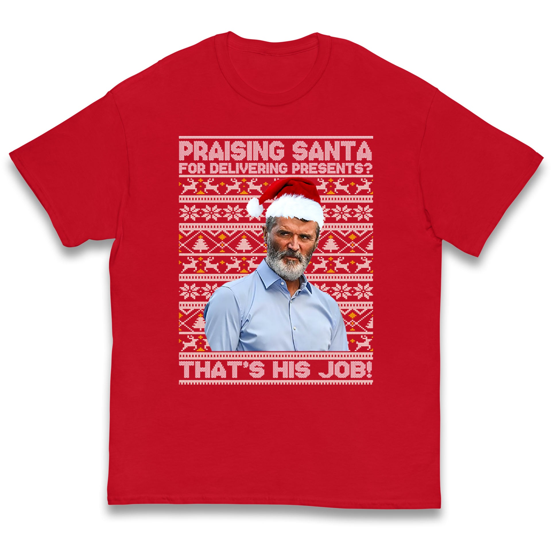 Roy Keane Christmas Kids T Shirt Manchester United FC Top 130