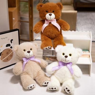 Cute Bow Tie Teddy Bear Doll Plush Toy Bear Hug Bear Doll Children's Company Soothing Doll