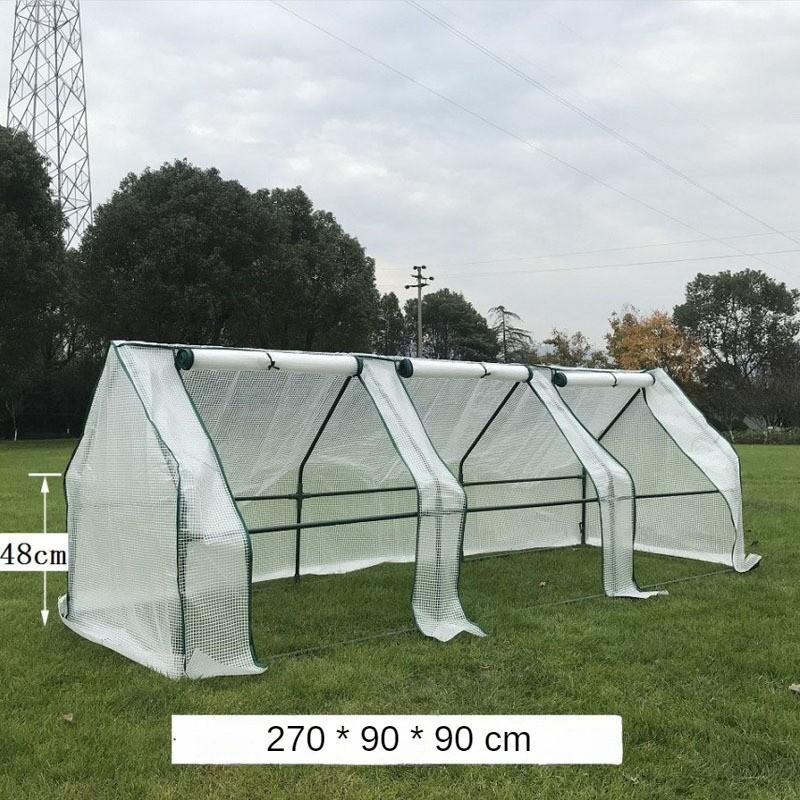 Tunnel Style Painted Steel Pipe Flower Rack Portable Succulent Greenhouse Potted Plants Growth Thermal Insulation Canopy