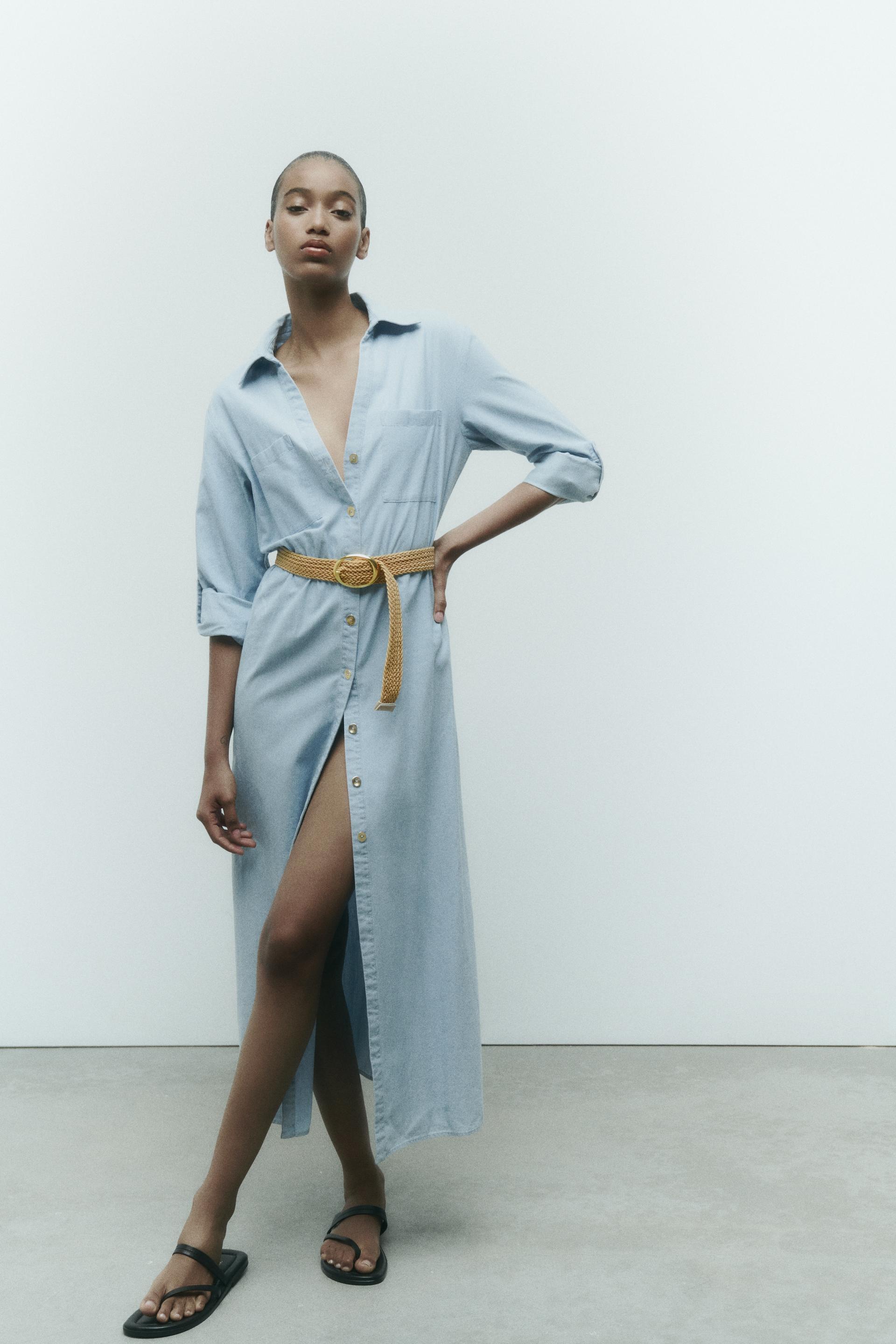 

ПЛАТЬЕ-РУБАШКА С ПОЯСОМ