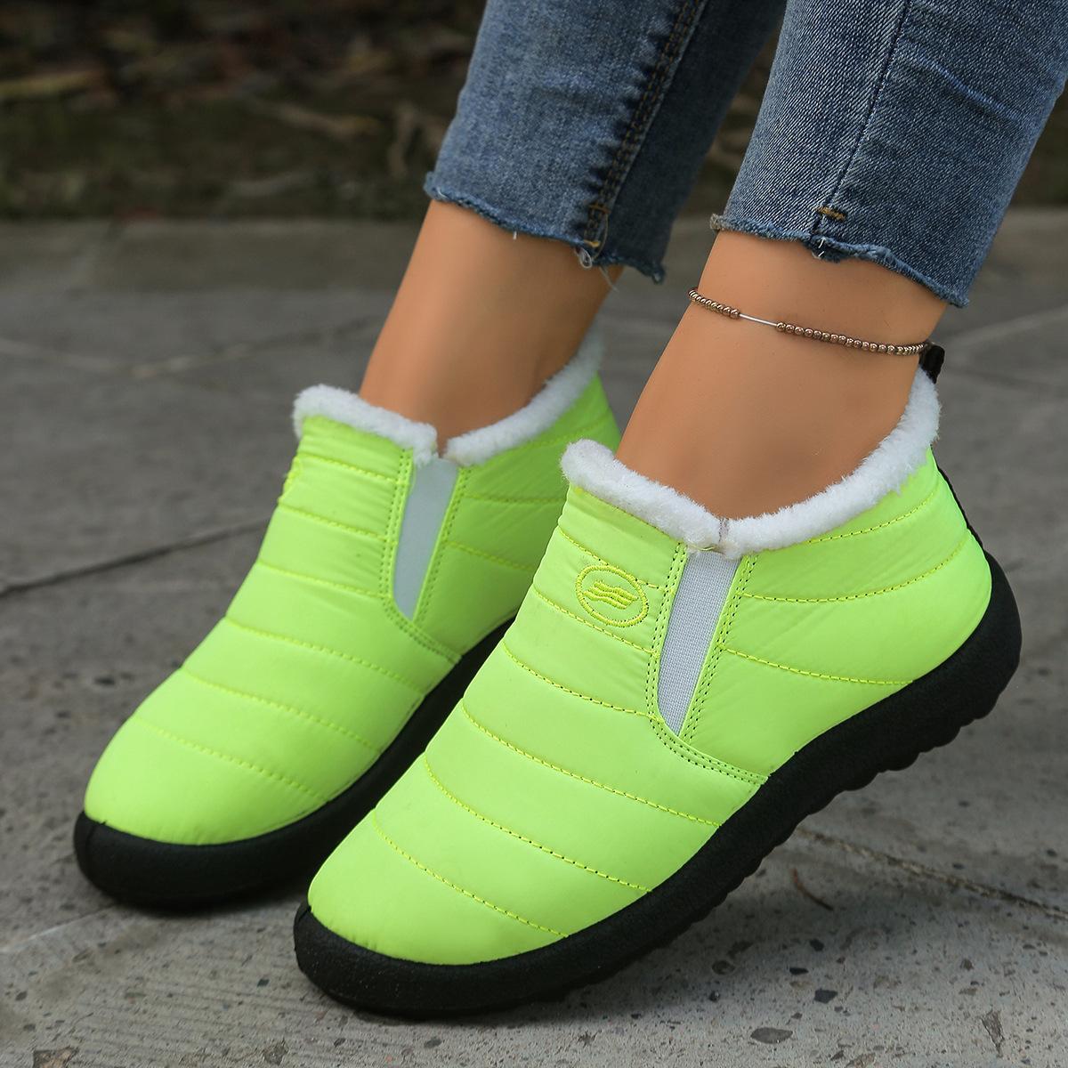 

Очень теплые зимние ботинки большого размера 48 - Нескользящая толстая подошва, Зимние ботинки с круглым носком, Минималистичный дизайн однотонного цвета для походных ботинок для улицы 43 светло-зеленый