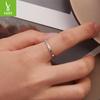 Vintage Morse Code I Love You Ring Couple S925 Sterling Silver Zircon Ring Ring